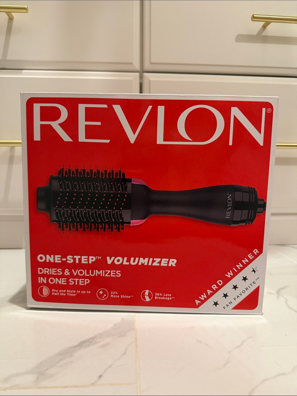 NEW - Revlon One-Step Volumizer Hot Air Brush - Black/Pink
